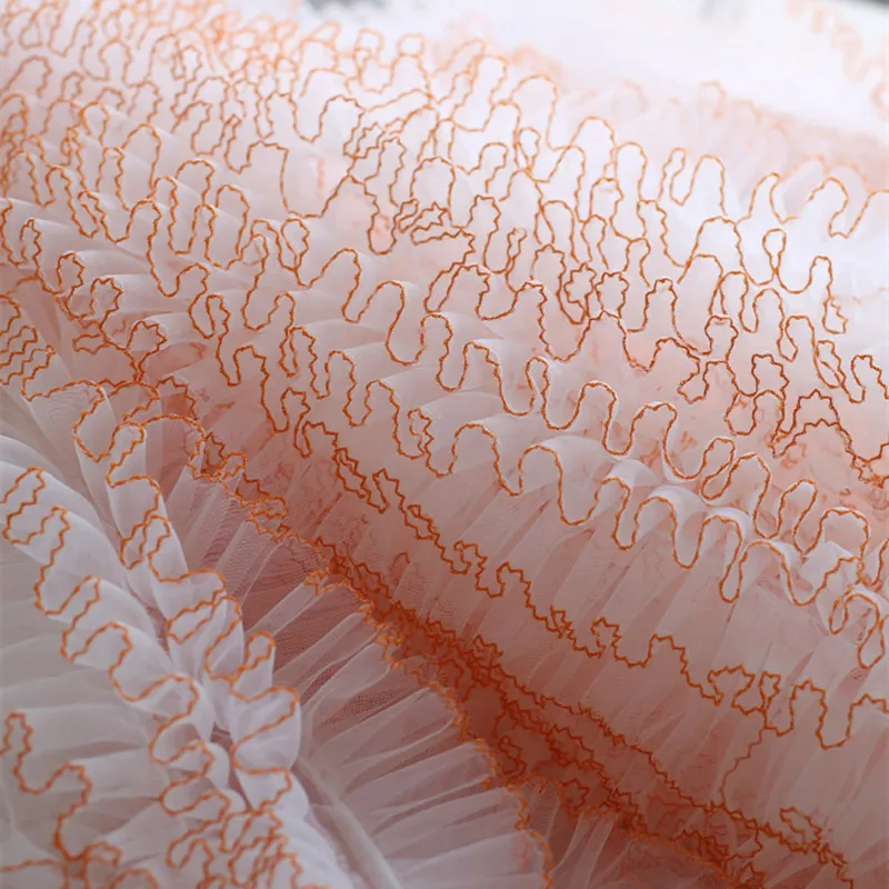Кружевная Сетка для девочек 100 см самостоятельной сборки одежды плиссированная