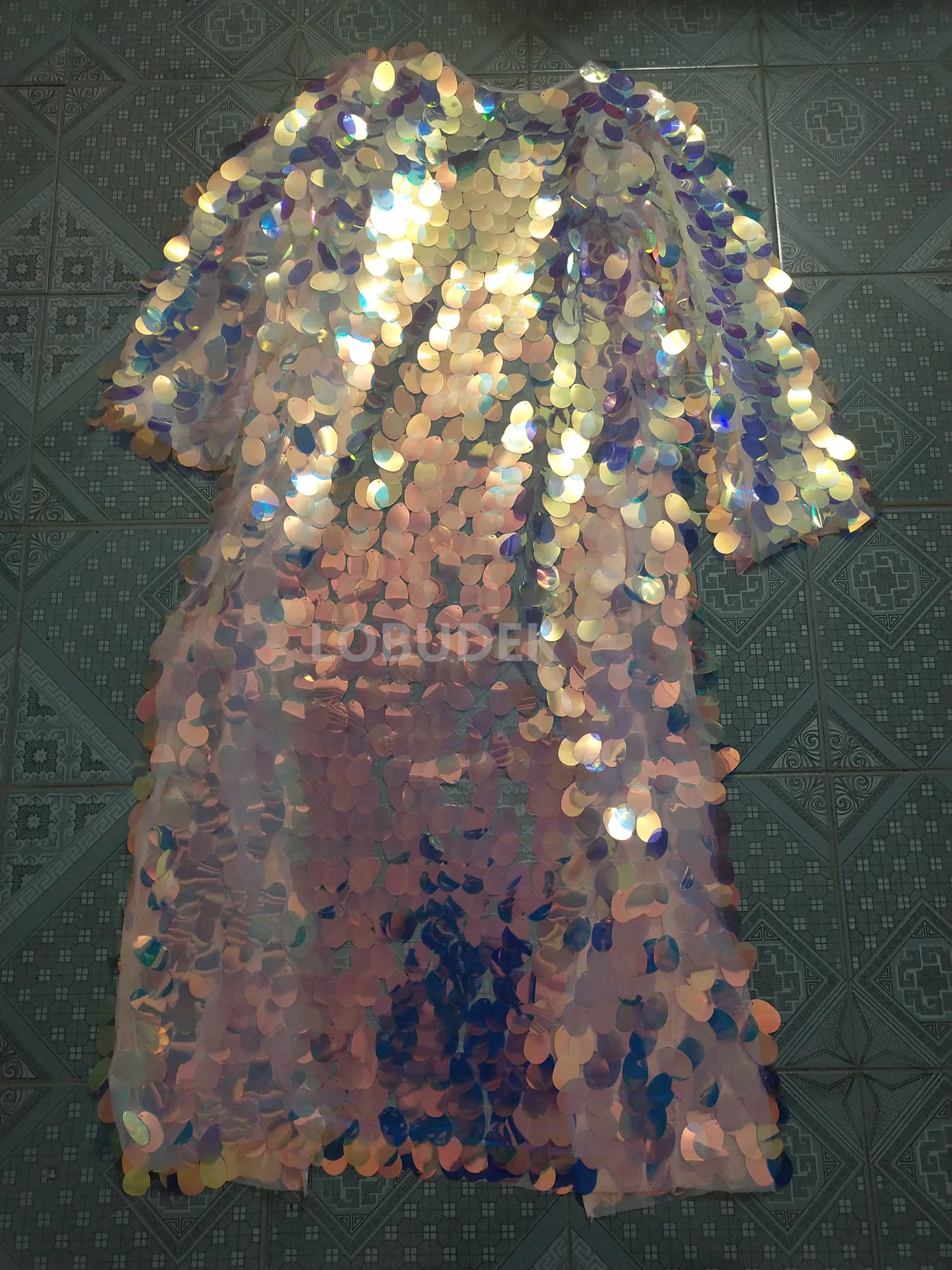 Женское длинное пальто с блестками плащ в стиле панк певец хип-хоп для сцены бара