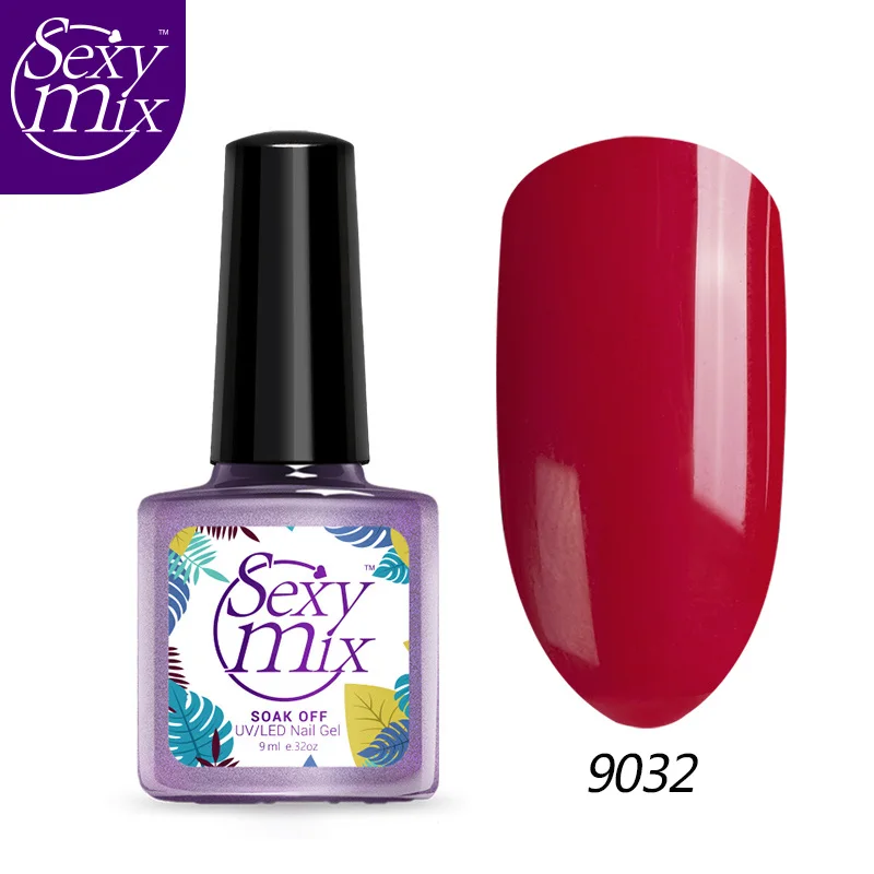 9032 SEXYMIX Блеск УФ-гель для ногтей Полупостоянный розовый цвет светодиодный Гель-лак для ногтей замачиваемый долговечный УФ-гель лак 9 мл - Цвет: 9032