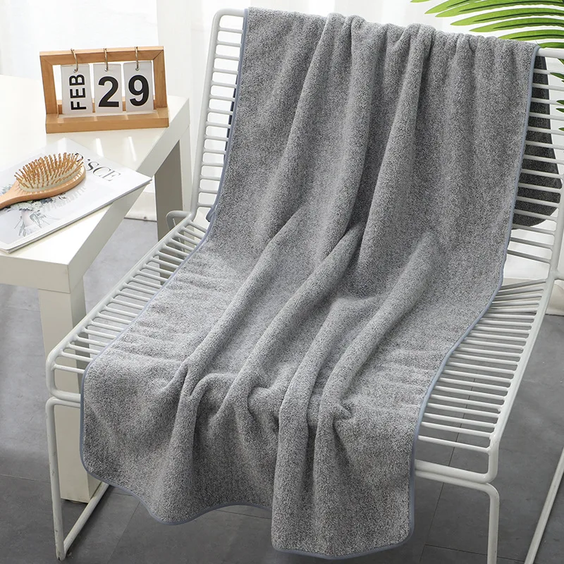 

Gray Bath Towels Adults Cotton Large Luxury Beach Bath Towels Microfiber Hair Bathroom Accessories Toalla Playa Towel BG50TL