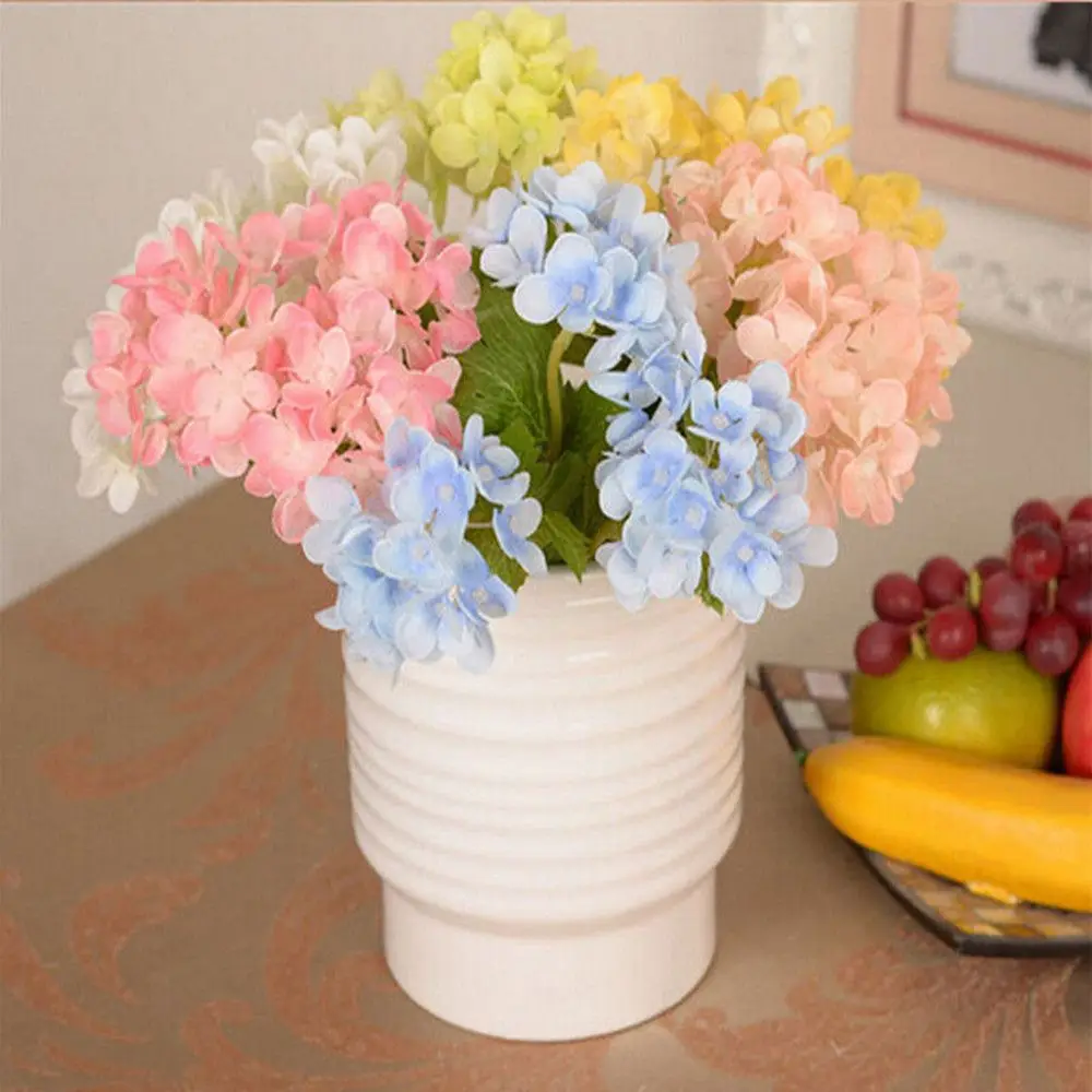 Новое поступление винтажные Искусственные Шелковые цветки гортензии букет