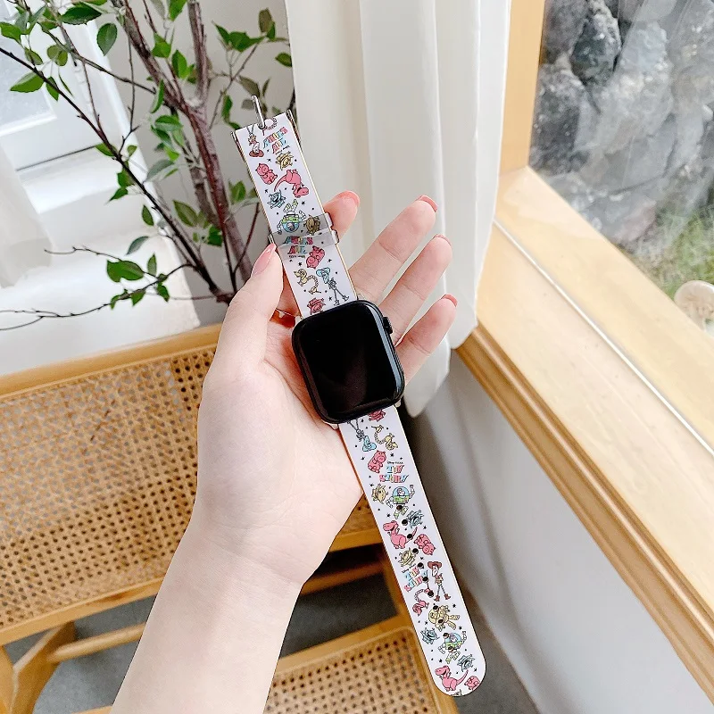 Ремешок сменный для iWatch Series SE 6 5 4 3 2 1 браслет из натуральной чешуи-пуха белки ИМД 38