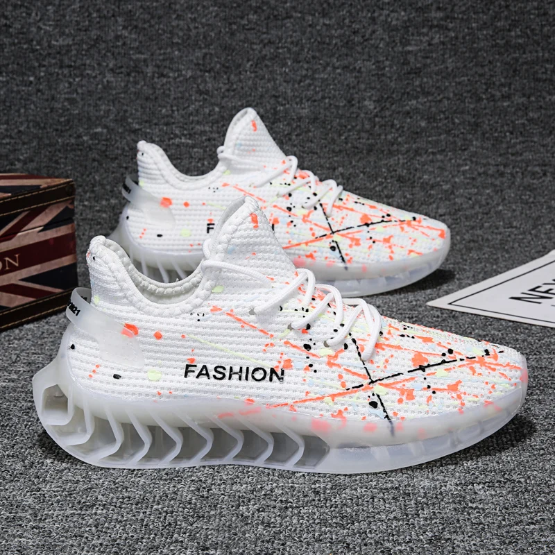 

Мужские Новые повседневные Модные баскетбольные кроссовки, дышащие мягкие Нескользящие кроссовки, удобная спортивная обувь для бега для м...