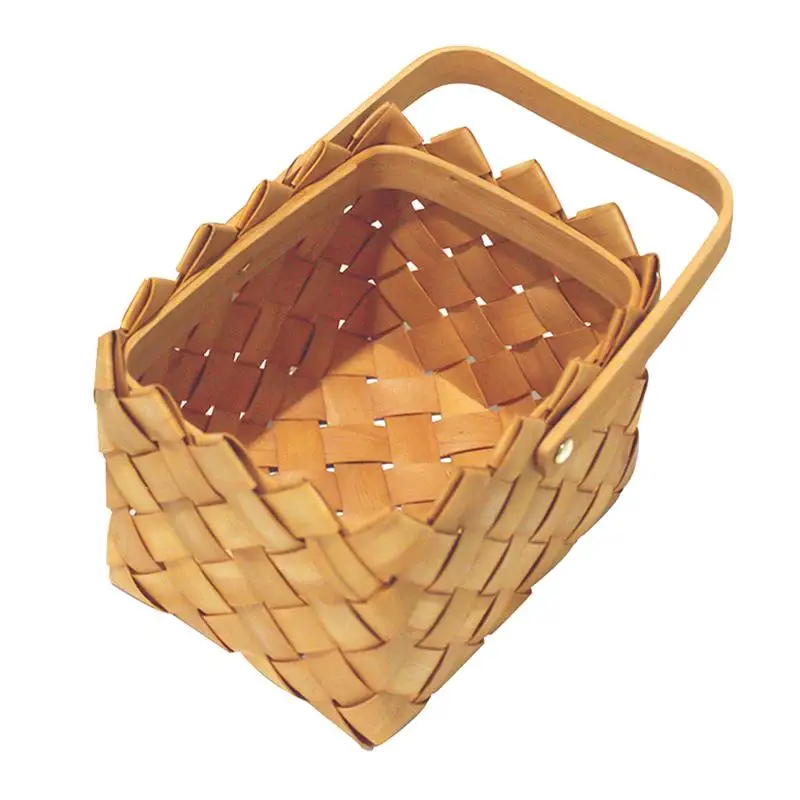 1 шт. деревянная плетеная корзина для хранения переносная хлеба фруктов разного
