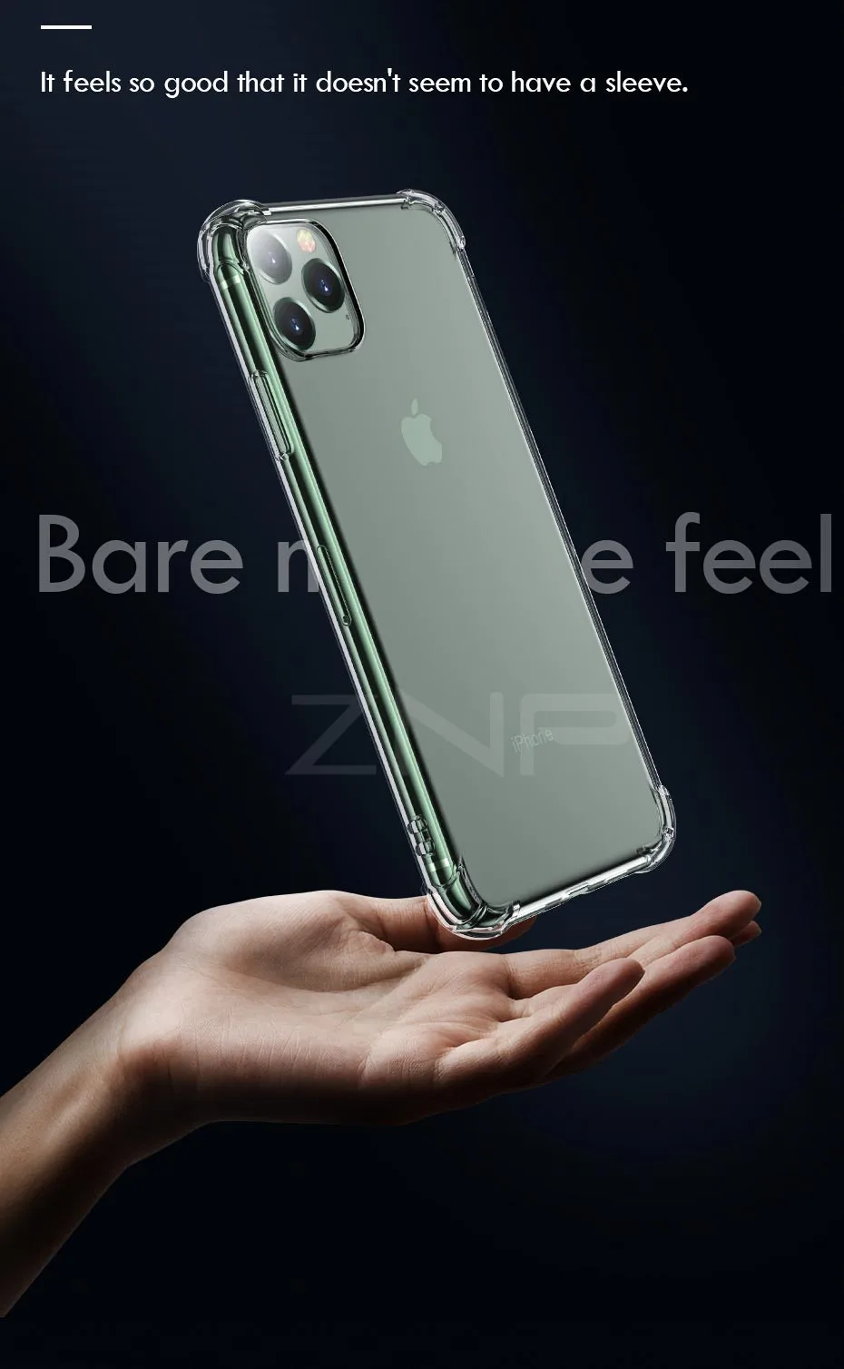 ZNP роскошный противоударный силиконовый чехол для iPhone 11 Pro Max мягкий прозрачный противоударный чехол s для iPhone X XR XS 11 Max чехол для телефона