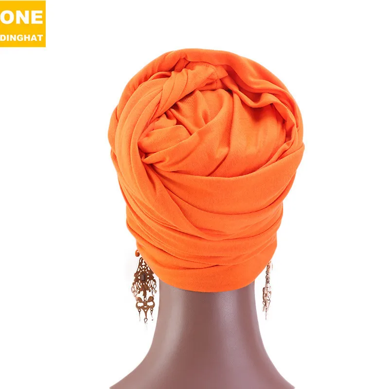 Качественные хлопковые товары Amazon эластичный длинный хвост Национальный тюрбан