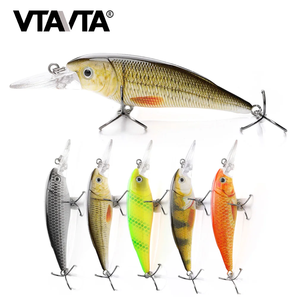 VTAVTA 1 шт. приманка для рыбалки Minnow твердая искусственный воблер 8 см 11 6 г жесткая