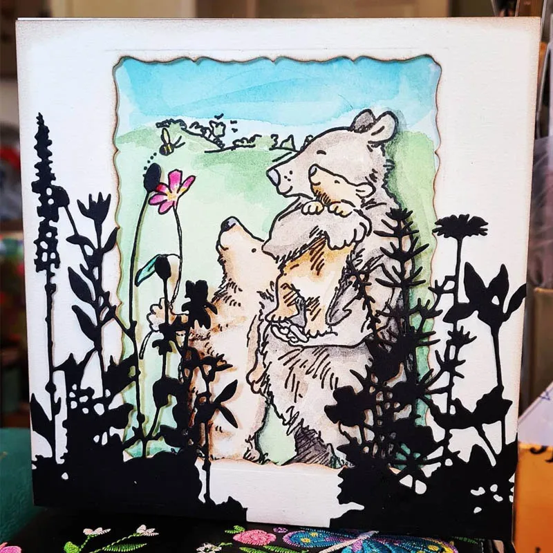 Металлические Вырубные штампы в виде цветов для рукоделия скрапбукинга