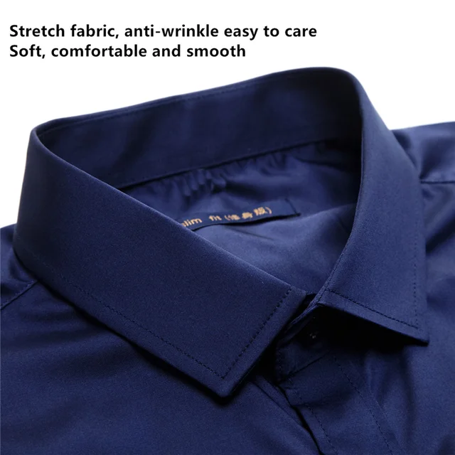 Anti-Wrinkle Elasticity Slim Fit Long Sleeve 4