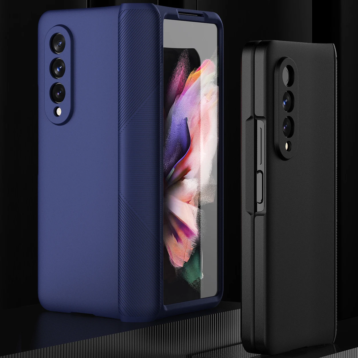 

Новый стильный матовый тонкий чехол на шарнирах, защитный чехол для телефона Samsung Galaxy Z, складной чехол для телефона с 3 звеньями W22, защитный ...