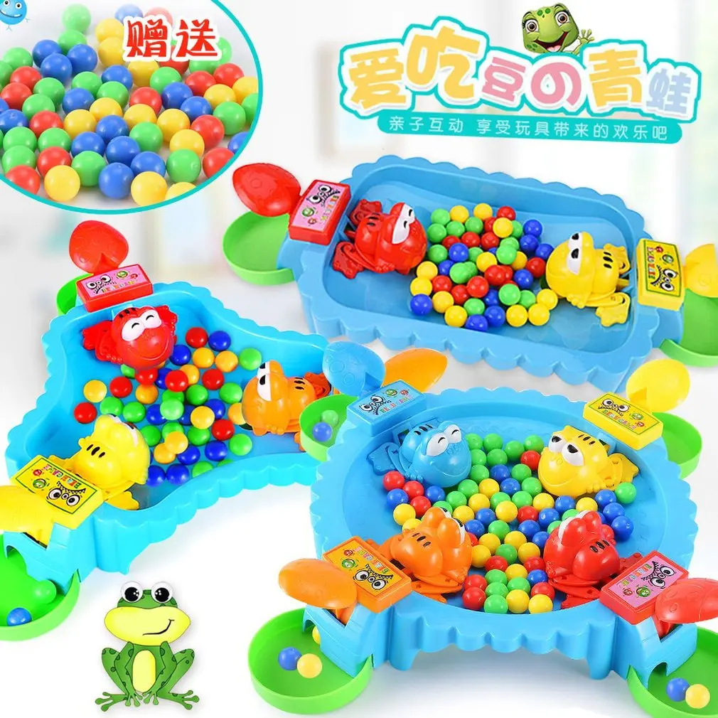 

New 60 Frogs Swallowing Beads for Feeding Frogs Eating Beans Brainboard Games Parent-Child Games Educational Toy without frog