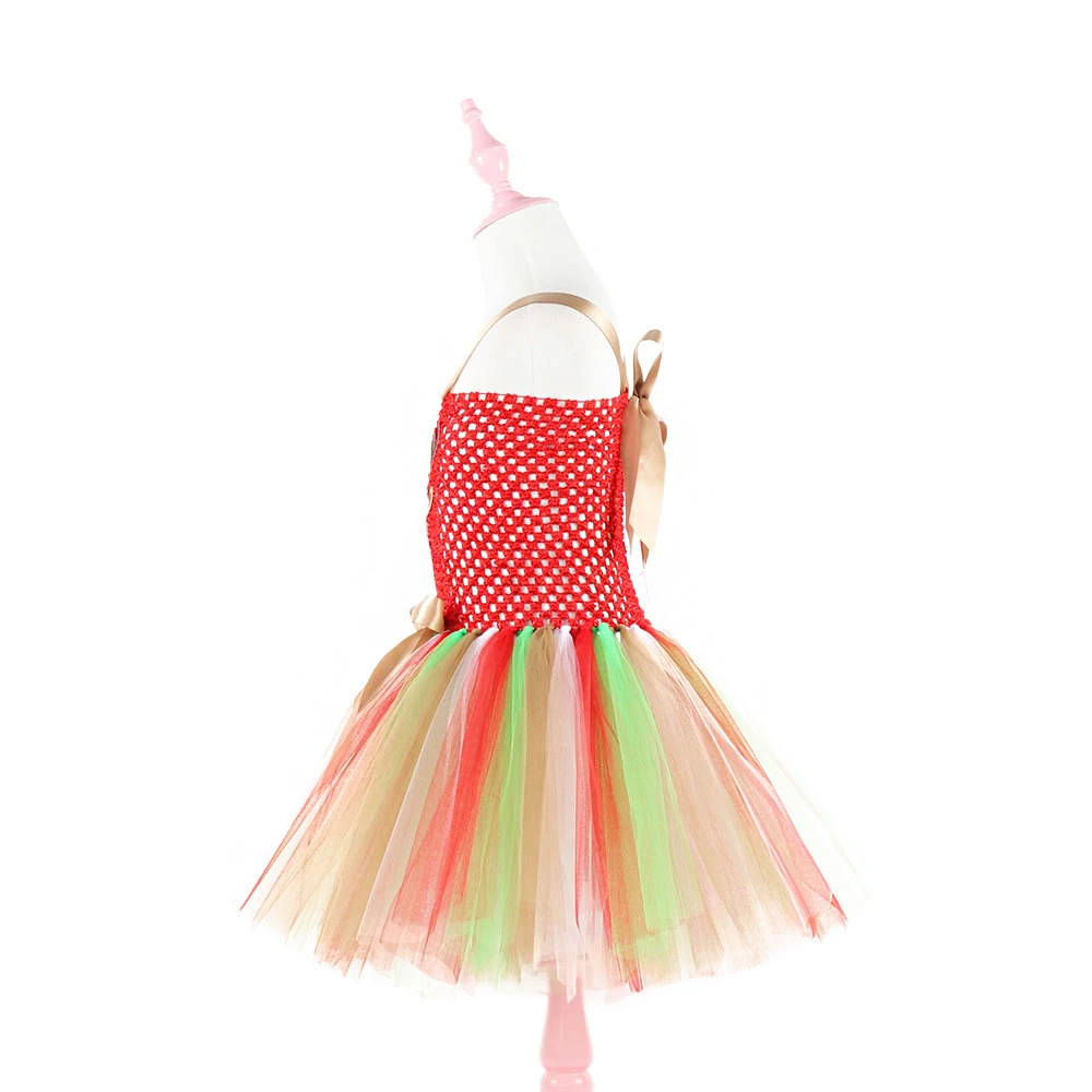 Moeble Christmas Deer Tutu Dress Baby Girls Birthday Party Dresses Purim Halloween Winter Cosplay Costume Clothes For Kids 1933