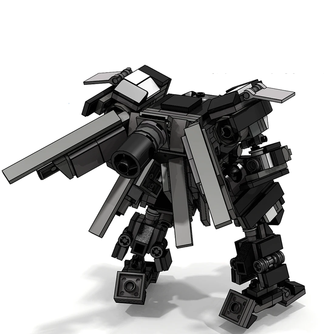 

360Pcs MOC Fighting Mecha Model Small Particle Building Blocks Educational Toy Set For Children Toys Birthday Gift - Dark Grey