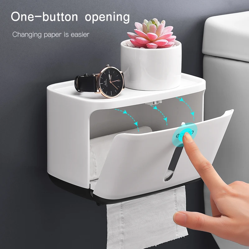 Настенный держатель для туалетной бумаги водонепроницаемый поднос в рулоне