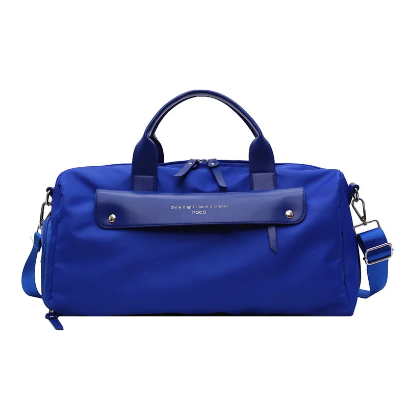 Blue Travel bag Нейлоновая дорожная сумка, Вместительная женская сумка для ручной клади, дорожная сумка, посылка на выходные, Высококачественная женская сумка через плечо - Цвет: Blue Travel bag