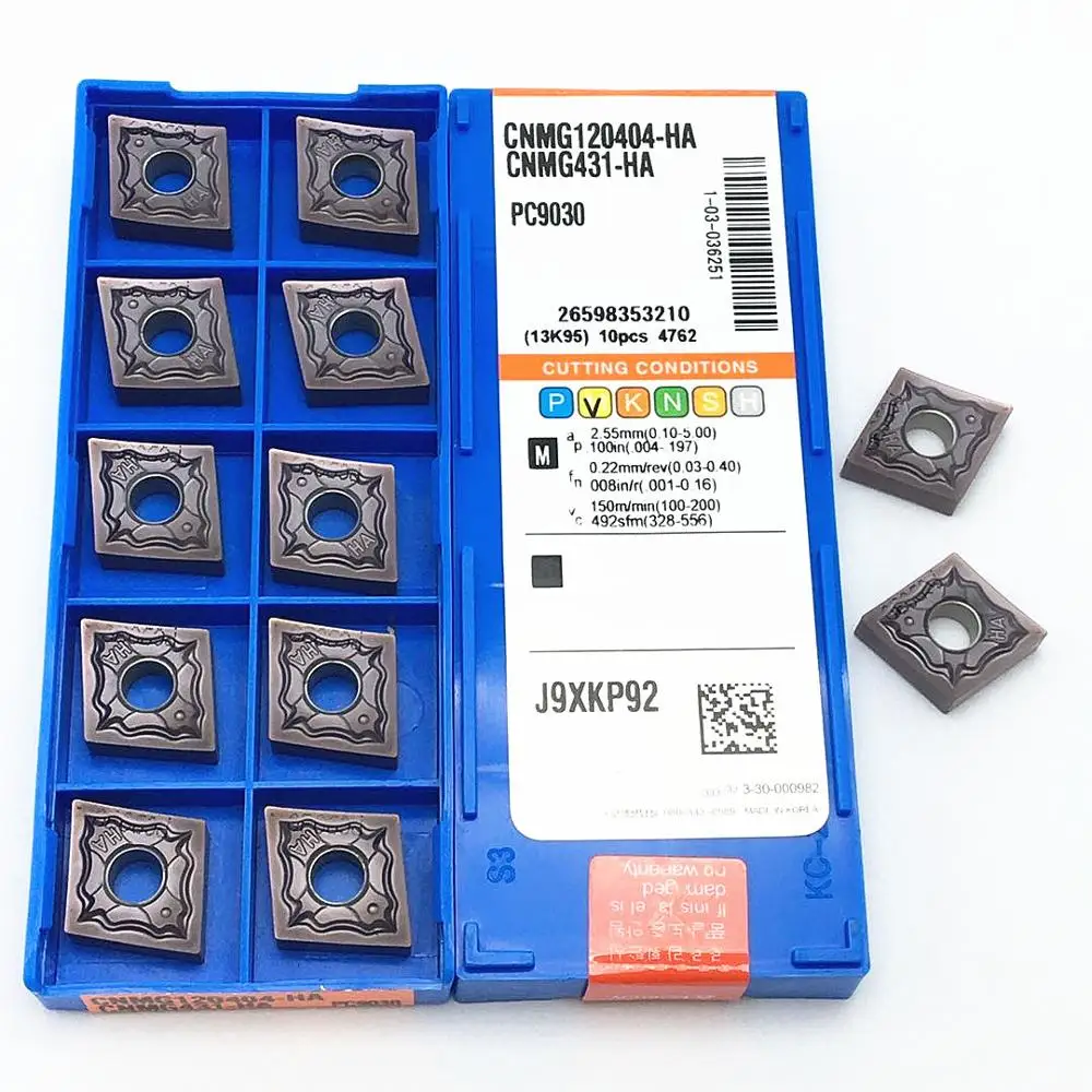 

10 шт., пластины из нержавеющей стали CNMG120404 HA PC9030