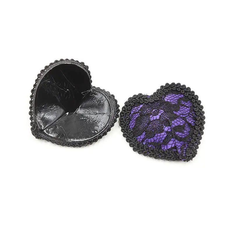 

1Pair Women Sexy Lace Self Adhesive Sequin Tassel Cover Heart Shape Bra Nipple Cover Pasties Breast Petals
