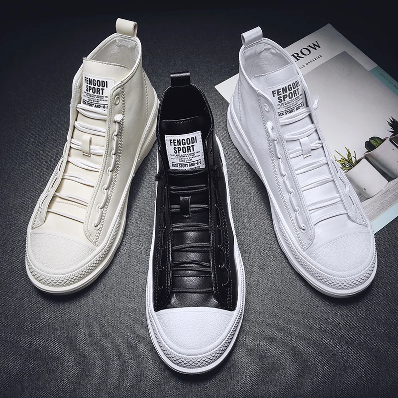 Мужская кожаная обувь модные высокие мужские ботинки роскошные Брендовые