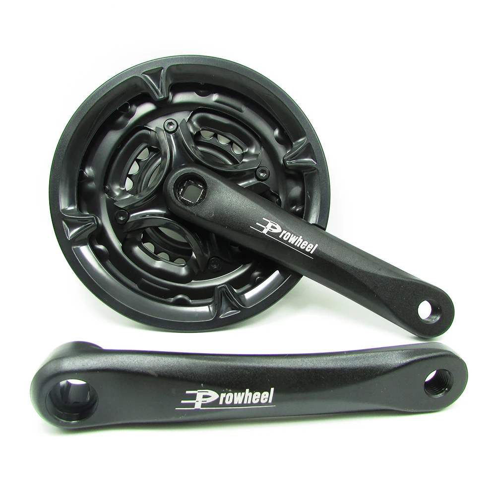 PROWHEEL 7/8/9 Скорость MTB велосипед диаметра окружности болтов(24/34/42 T 170 мм MTB велосипедные рукоятки комплект нижнего белья с открытой зубчатая пластина велосипедная Звездочка