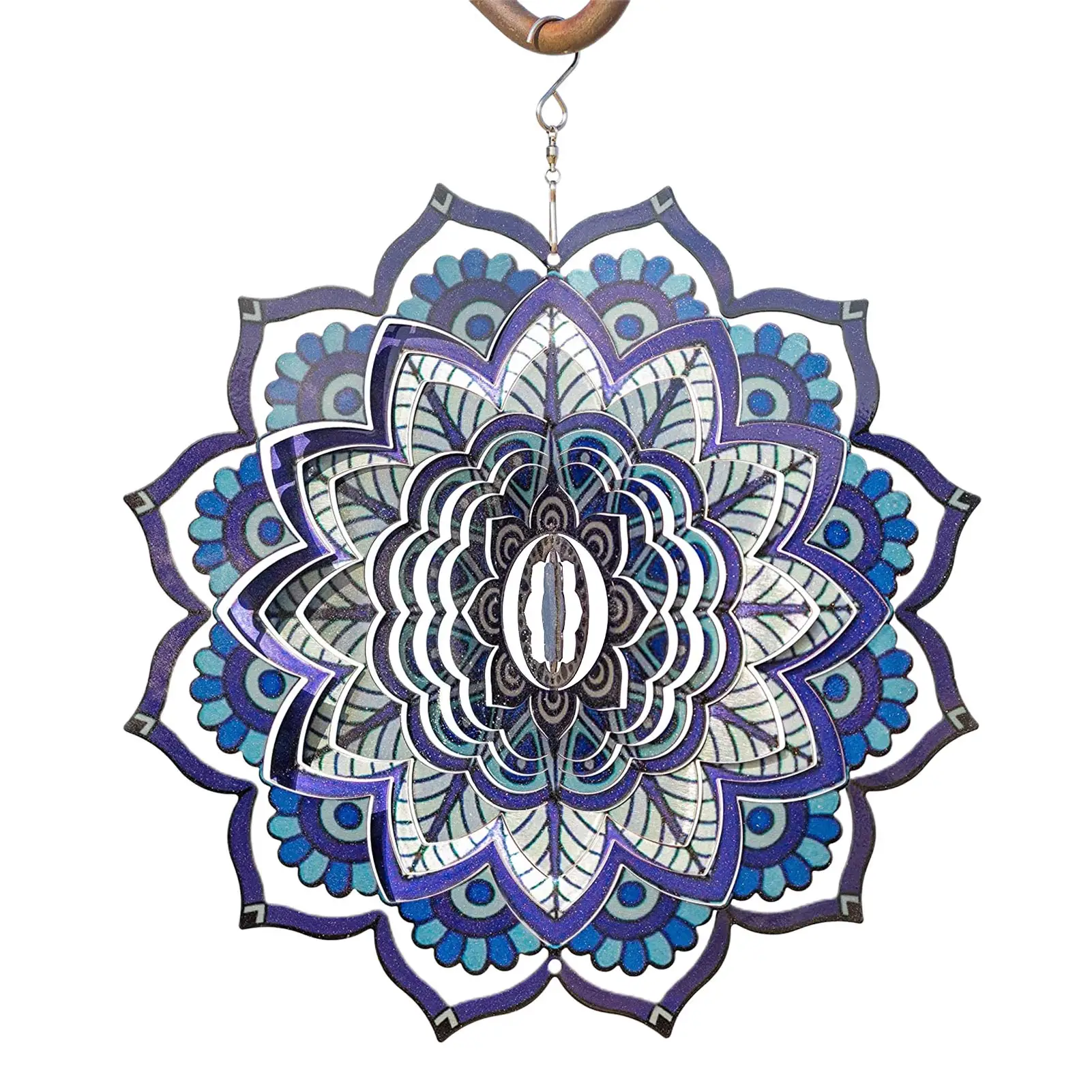 Металлический 3D ветряной колокольчик Геометрическая Мандала/морская