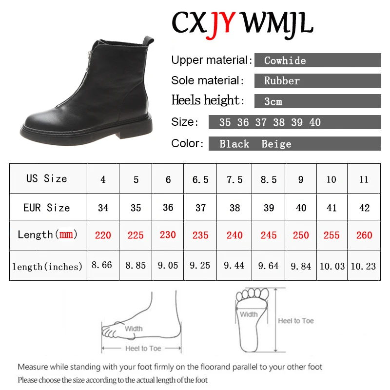 

Genuine Leather Women Boots Winter Plus Velvet Woman Shoe Fashion Female Breathable Cowhide Bootie Front Zipper Light White Boot
