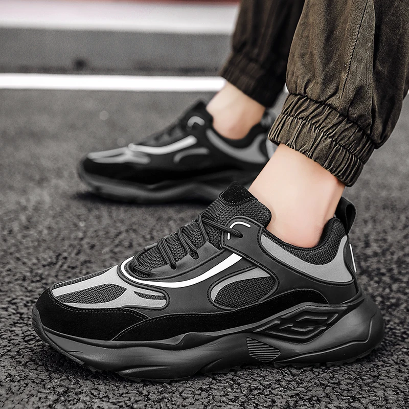 

Повседневные Дышащие мужские кроссовки для бега на весну и лето, спортивная обувь со шнуровкой для спортсменов, фитнеса, бега