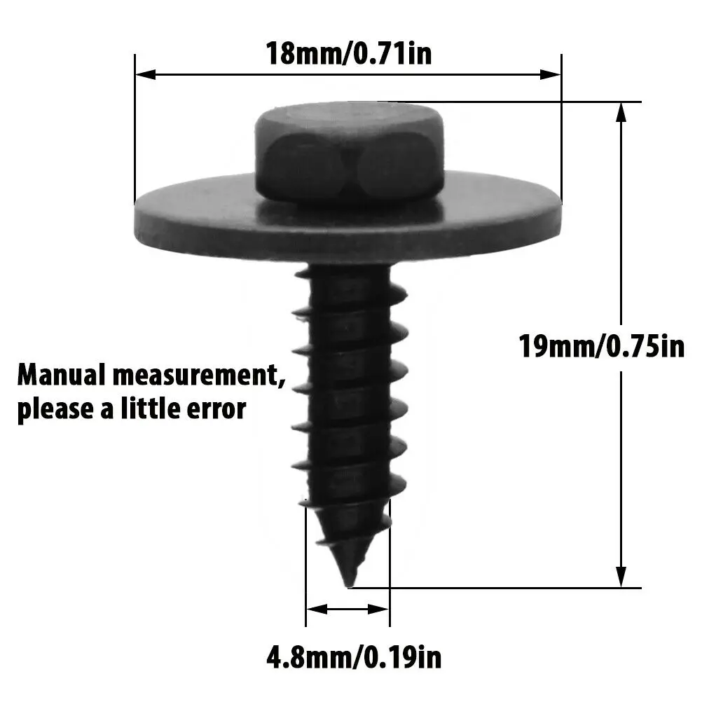 

Trim Hex Head Screws For BMW Metal Car Body Fender 108F2166 Accessories