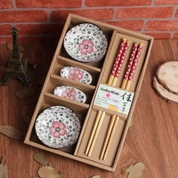 japanese style cherry blossom ceramic sushi dishes sashimi soysauce dish dinnerware set tableware set gift box
