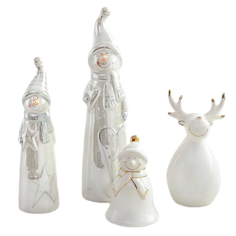 Скандинавские перламутровые фотообои со снеговиком украшение для рабочего