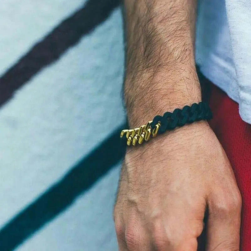 

Men's Bangle Fashion Bracelet Men With Jewelry Gold Stainless Steel Bracelets gift