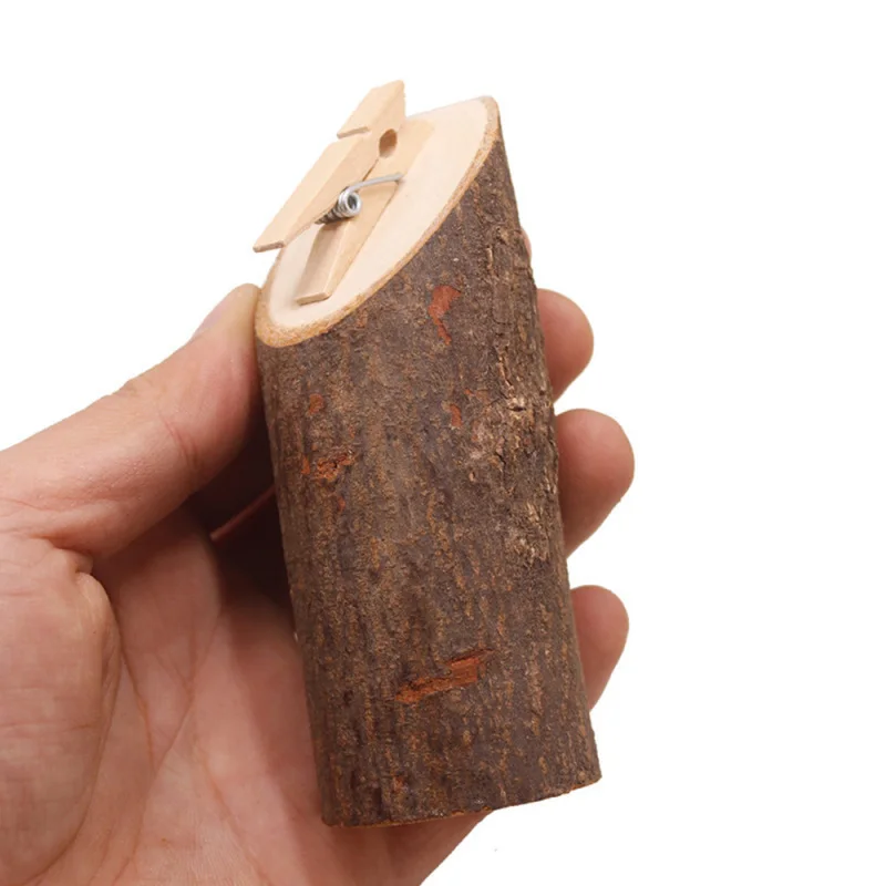 

10pc Wood Pile Name Place Card Holders Wedding Photo Clip Home Party Table Decor
