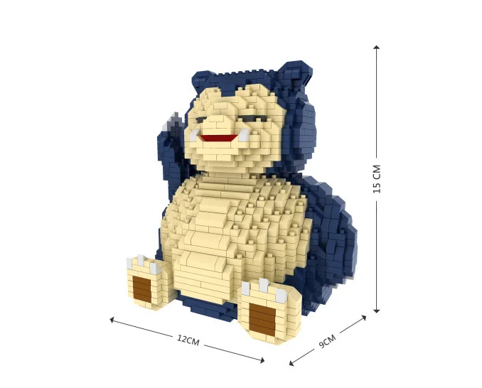 

CHAKRA 6609 snorlax Animal 3D Model 1880pcs DIY Diamond Mini Building Blocks Cartoon Bricks Toy for Children Gifts