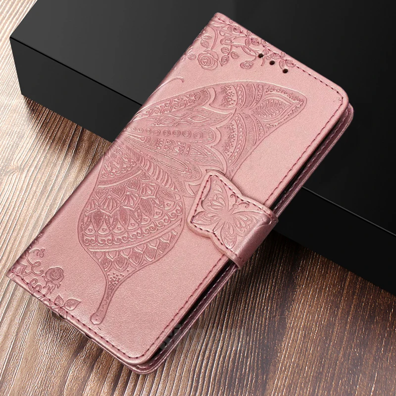 Кожаный чехол книжка с бумажником для samsung Galaxy S7 edge S20 Plus Ultra S10 S9 + S8 Note 8 9 10 3D Бабочка
