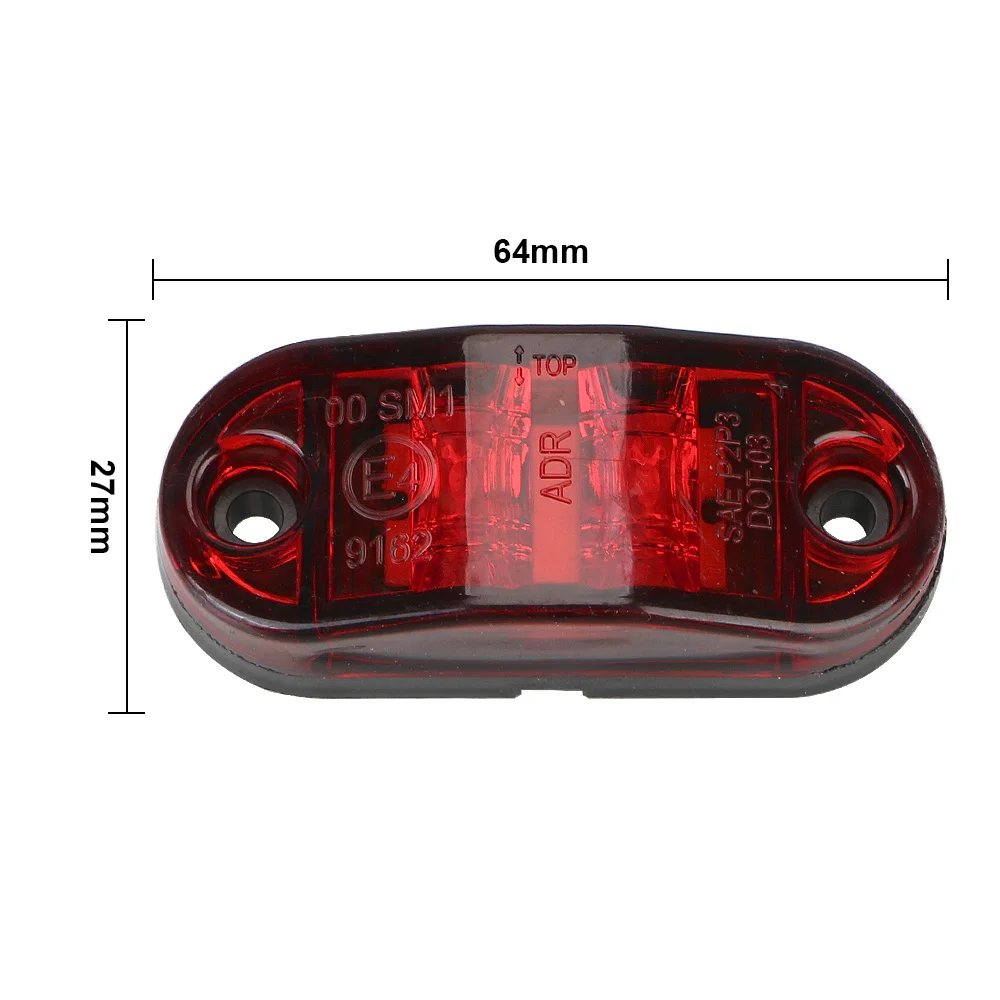 

Side Clearance Marker Lamp For Trailer Truck Caravan Red Yellow White LED Side Marker Lamp 1 Pair Warning Lights 12V- 24V