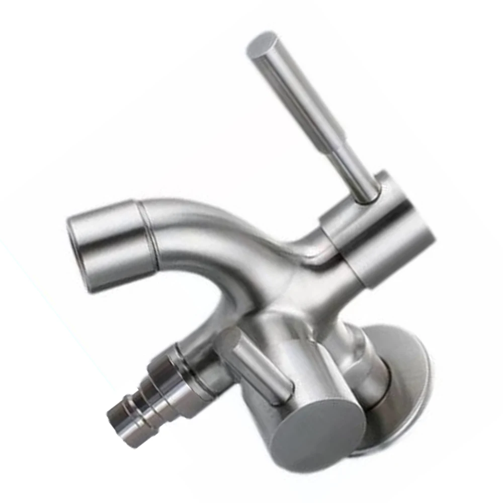 

Water Faucet Quad Interface Bathroom Home Elements 304 Stainless Steel
