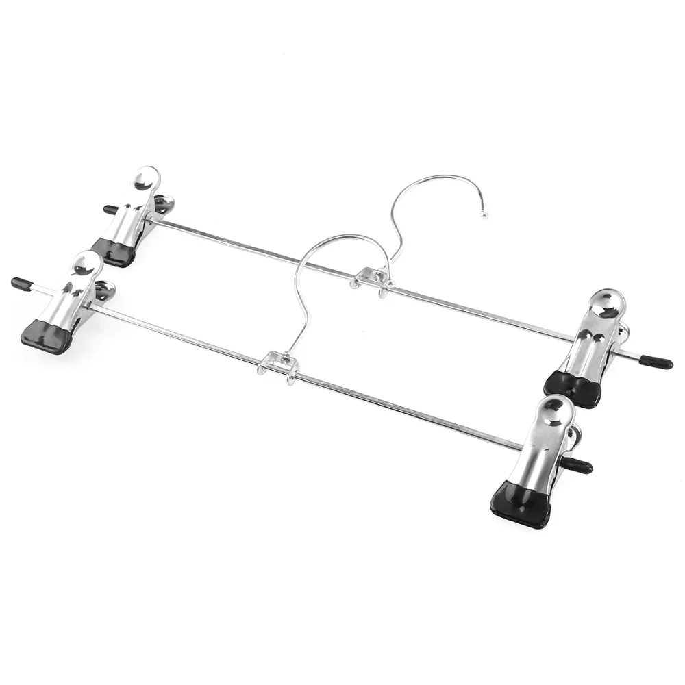 

20pcs Stainless Steel Anti-Slip Clothes Drying Hanger with Clips Pants Drying Rack