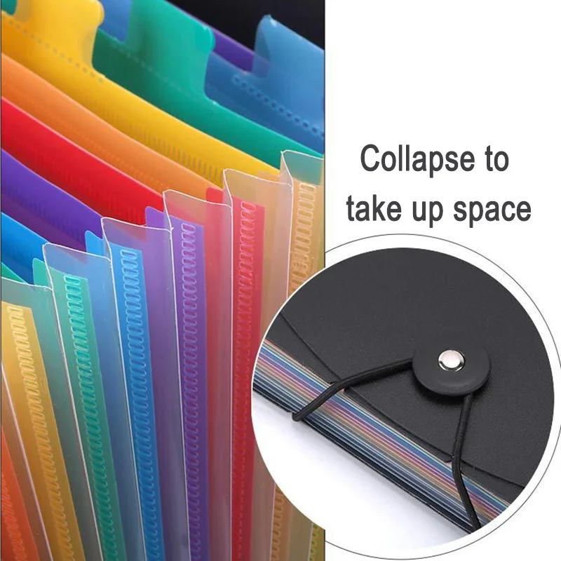 

Colorful Expanding File Document Pockets Box 12 Folder Office Paper Organizer Multifunctional SGA998