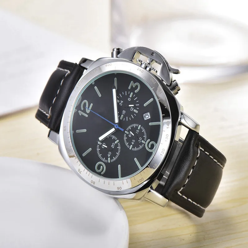 Часы мужские кварцевые с большим циферблатом люксовые брендовые