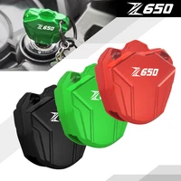 motorcycle z650 cnc aluminum abs key without chip key case cover shell for kawasaki z 650 2015 2016 2017 2018 2019 accessories