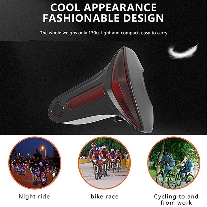 

Умный задний фонарь для велосипеда, светодиодный стоп-сигнал с датчиком, перезаряжаемый от USB