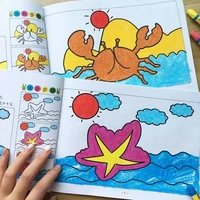 6 booksset new cute coloring book for children kids adult relieve stress kill time graffiti painting drawing art book ages 3 6