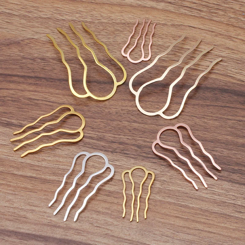 2pcs/lot Brass Hair Comb Claw Hairpins For DIY Jewelry Making Accessories Handmade Material Base Parts Supplies 069 - купить по