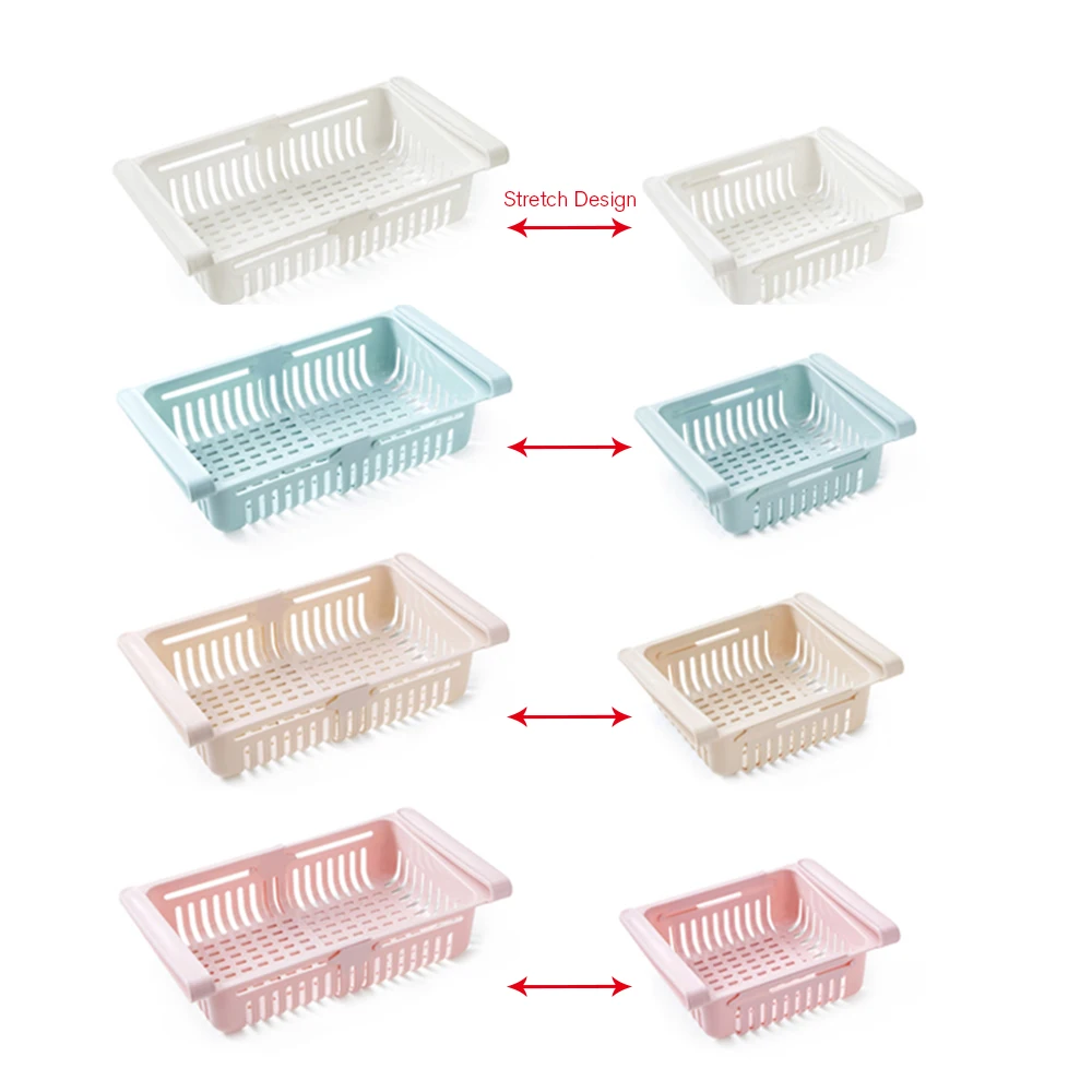 Регулируемая полка для холодильника выдвижные ящики хранения органайзер
