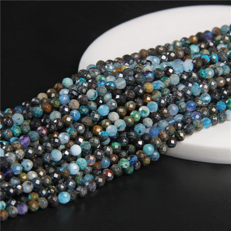 2mm 3mm 4mm Faceted Natural Stone Quartzs Crystal Beads Round Zircon Aquamarines Bead for DIY Jewelry Making Supplies 15" Strand images - 6