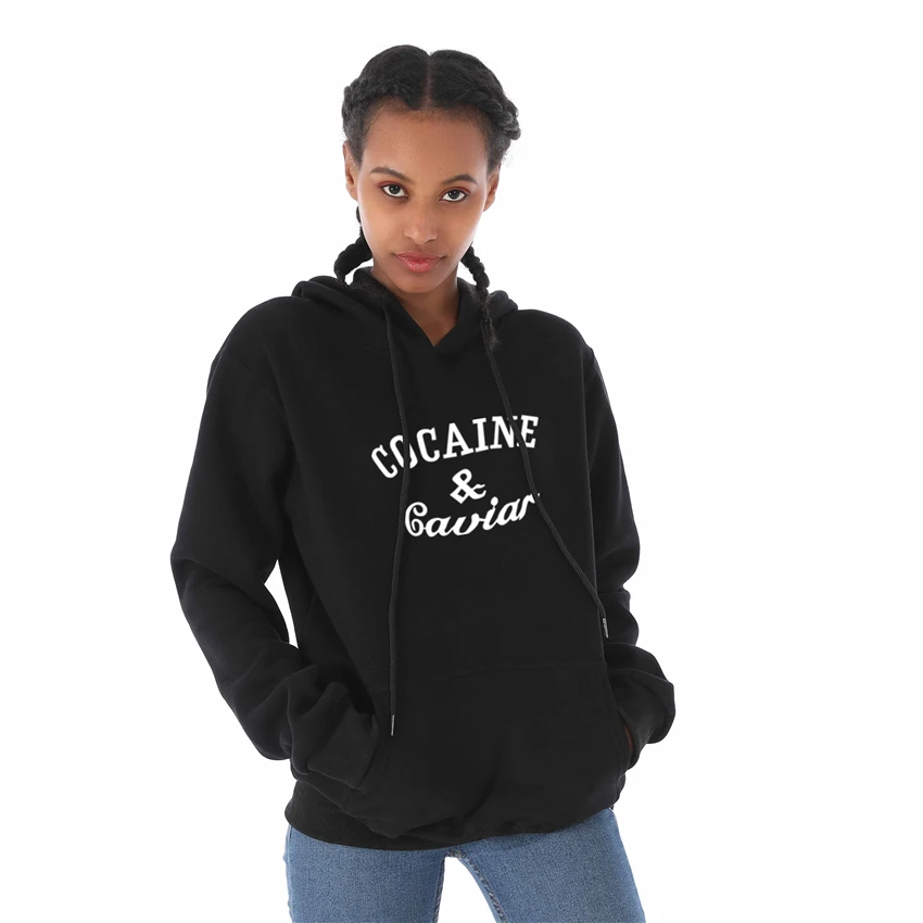 

2020 Spring Autumn Women's Hoodies Fashion Letters Printed Pullovers Sweatshirt Hoodies Female Trendy Hooded Sweatshirts