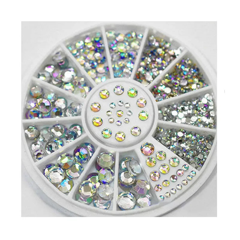

Dazzle Colour Nail Crystal Rhinestones Set Multi-size Flat Bottom Crystal Nail Art 3D Decoration Manicure DIY#S-Y118