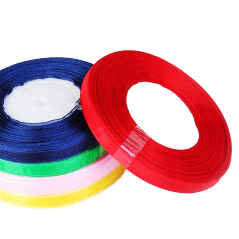 

20Yard/Lot Hot Organza Ribbon 10MM Apparel Sewing Tape Accessory Chiffon Fabric Ribbons Gift Wrapping Wedding Scrapbooking Roll