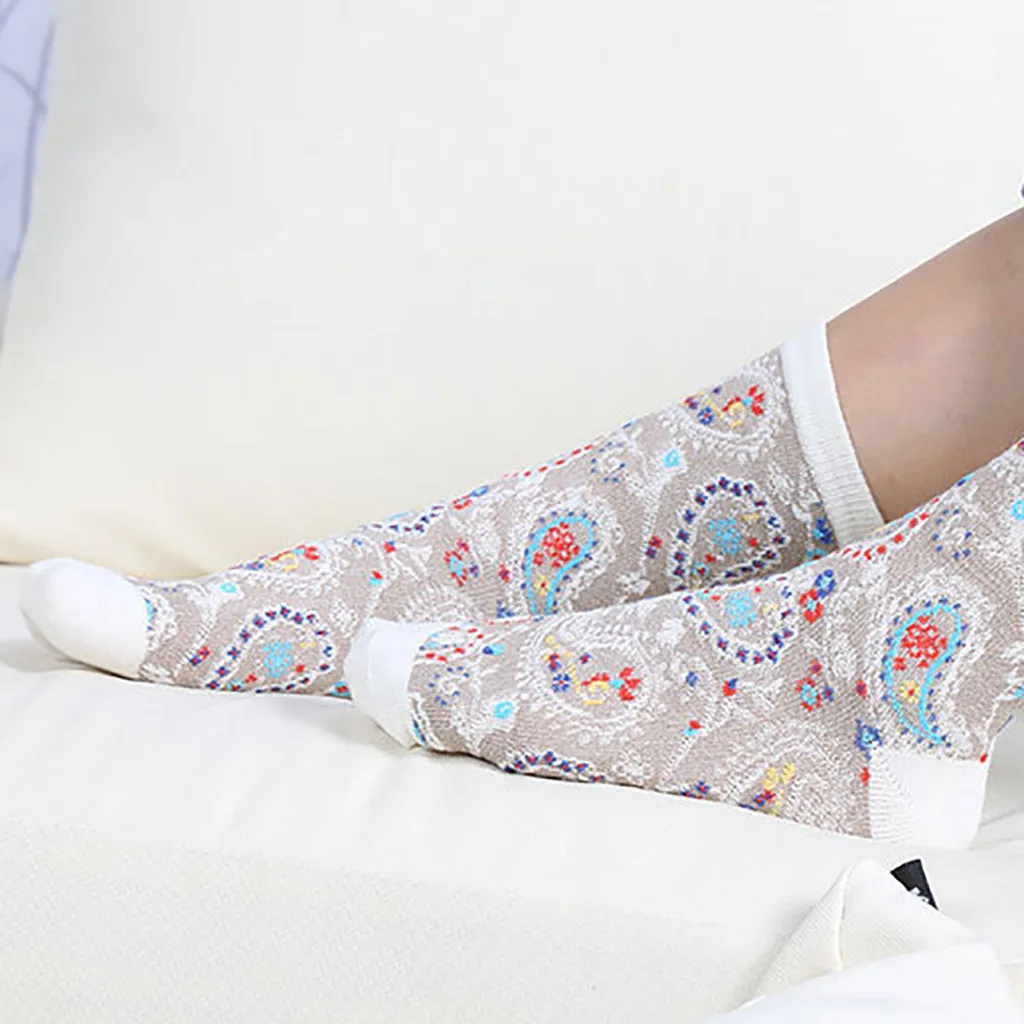 Женские винтажные носки из хлопка с индивидуальным тотем в этническом стиле