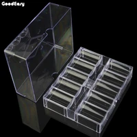 high quality 100200pcs acrylic poker chip traybox transparent chips box with cover casino game