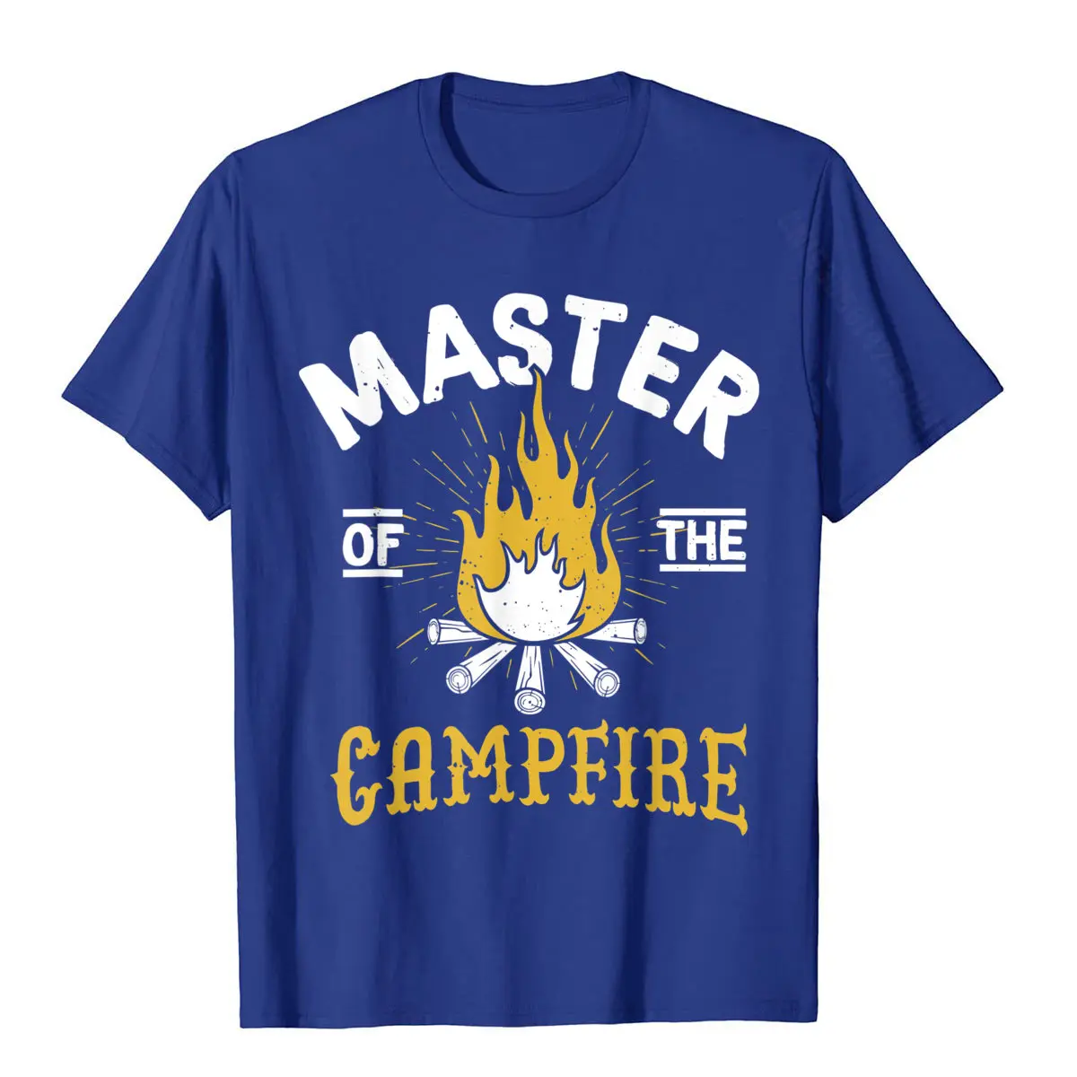 Мужская хлопковая футболка с принтом Мастер костра